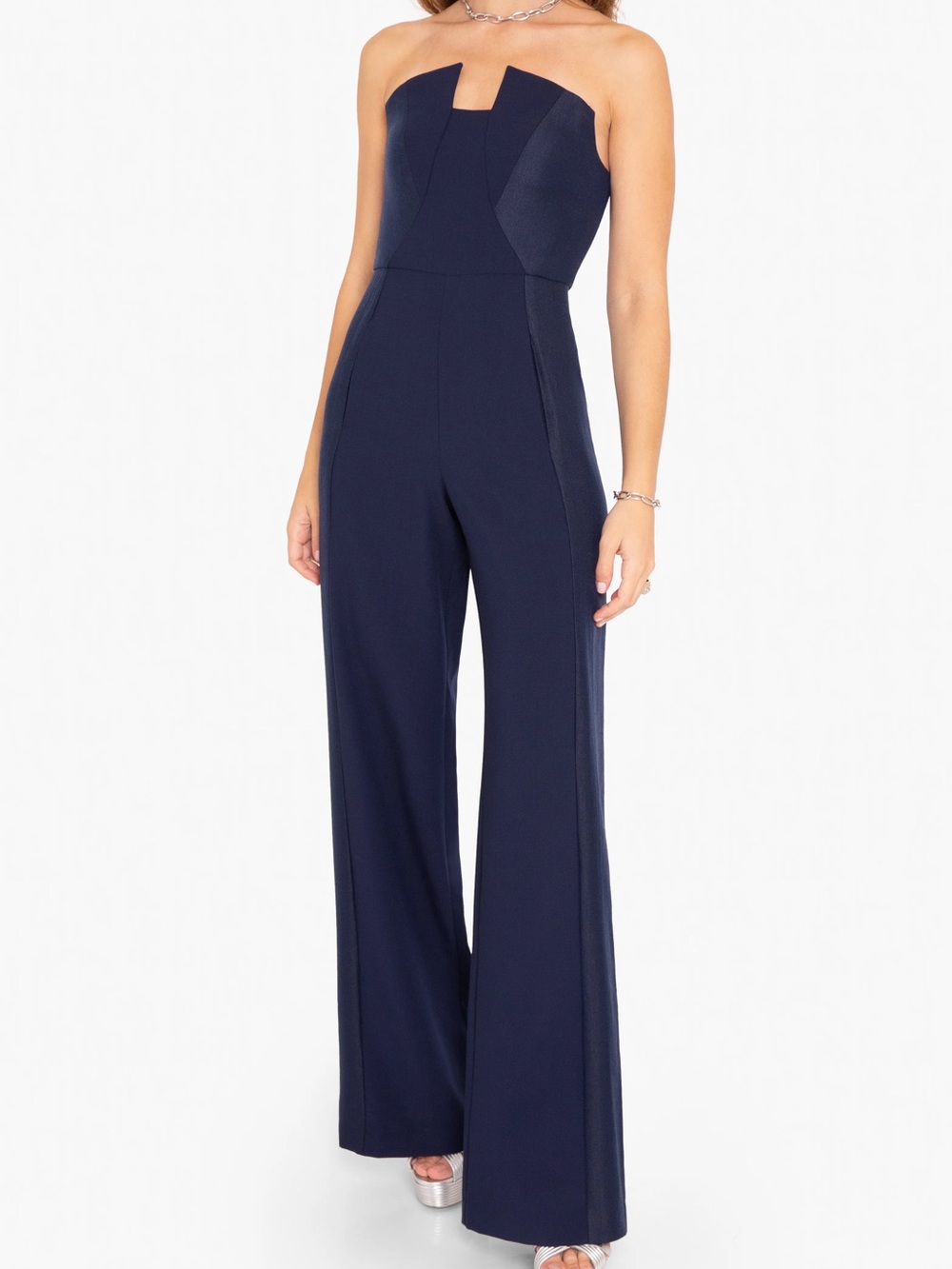 Black Halo Lena Navy Jumpsuit